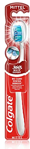 Colgate White Expert Brosse à dents manuelle 360° avec lamelles de polissage Taille moyenne