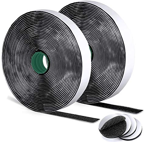 MOSOTECH Feltro Nastro Adesivo, Adesivo Forte Strisce Rotolo per Portafoto, Zanzariere, Tende, Lavori Fatti a Mano e DIY, 8 m di Lunghezza x 20 mm di Larghezza, Nero