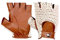 BUSINESS SQUARE BS Gants Mitaines de Conduite en Cuir Vachette et Crochet en Coton pour Homme Style Rétro Gants de Luxe sans Doigts Voiture Moto Vélo Cyclisme avec Sangle à Bouton-Pression (L)
