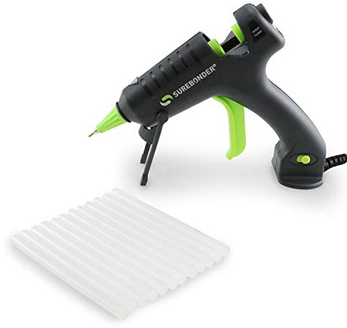 Surebonder H-195FKITW - Pistola de pegamento caliente con detalles de alta temperatura de 20 W con 12 varillas incluidas