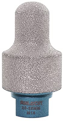 Diamond Finger Milling Bits,MINLAYCUT 20mm-35mm Dry Core Drill Bit with M14 Thread for Enlarging Shaping Existing Holes of Porcelain Tile Ceramic Marble Granite