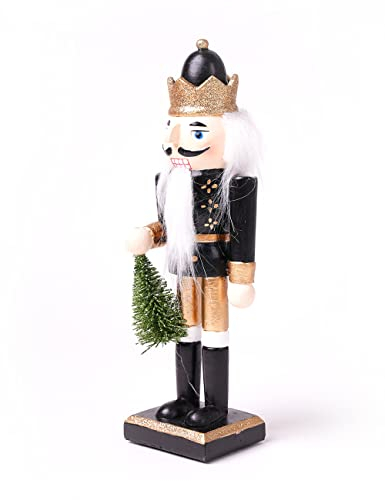 HAUCOZE Nutcracker Figurine Decor Christmas Statue Gifts Modern Sculpture Arts Home Ornament Table Centerpiece Crafts Polyresin 25cm