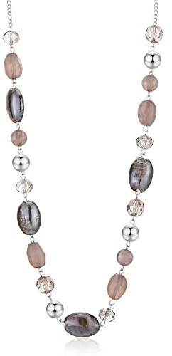 FULU AUTUMN Lange Perlenkette Damen Boho Lange Stein Kette Statement Schmuck Beste Freundin Geschenke