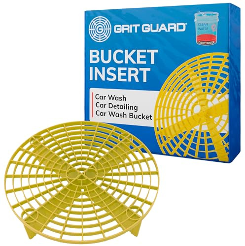 Grit Guard The Original Yellow Bucket Insert - 10 Diameter Car Wash Bucket for Car Washing, Detailing Compatible with 3.5, 4, 5 and 6 Gallon Buckets - Made in the USA