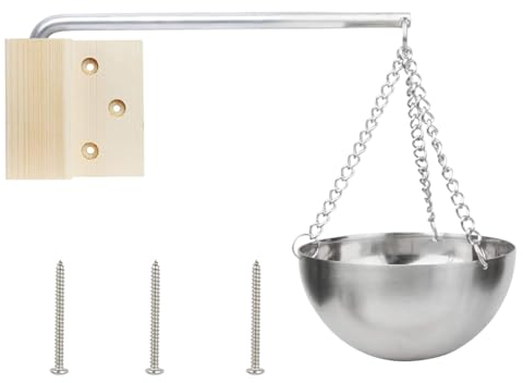 Evaporator Bowl Sauna - Aroma Bowl Sauna Made of Stainless Steel Diameter 12 cm / 20 cm - Hanging Sauna Bowl for Sauna Crystals and Menthol Crystals - Sauna Evaporator Bowl for Spa Sauna (350 ml)