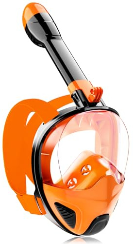 LITTLEJSY Schnorchelmaske Vollmaske,180° Tauchmasken Tauchmaske für Erwachsene/Kinder, Anti-Leck & Anti-Fog Schnorchelset