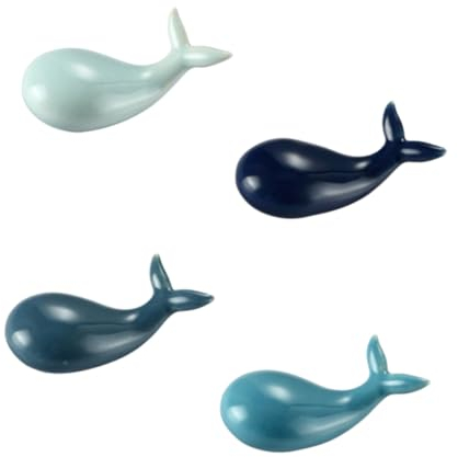 PRETYZOOM 4stücke Teiliges Keramischer Wal Essstäbchenhalter Niedlicher Chopstick Stand Für Gabeln Löffel Und Messer Zufällige Farbe