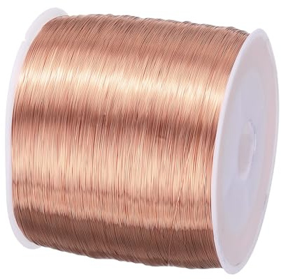 QUARKZMAN Alambre Magnético de 0.15mm 1200m/3937Ft Alambre de Cobre Esmaltado Alambre de Bobinado Magnético Esmaltado 200G 155C para Transformadores Inductores