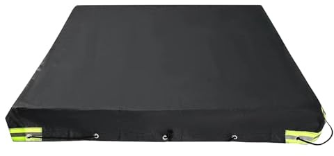 Remorque Bâche, 214 X 122 X 13cm Housse De Remorque De Voyage, 420D Oxford Anti-UV Bâche Plate Coupe-Vent Bâche avec Corde pour Remorques De Transport De Véhicules