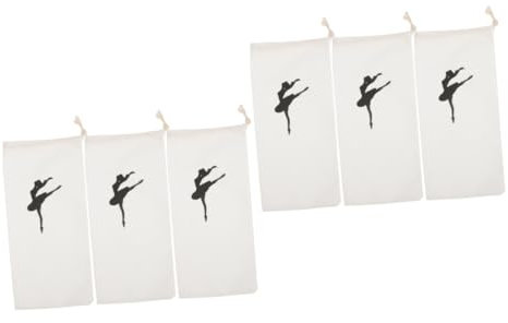 BESPORTBLE 12stücke Ballettschuh Aufbewahrungstaschen Aus Atmungsaktivem Canvas Waschbare Kordelzug-Taschen Für Tanzschuhe Für Täglichen Gebrauch Und Reisen