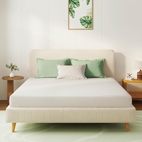 Emerspring Full Size Mattress for Kids 5 Inch Memory Foam Mattress with Cooling Green Tea Gel, Relieve Pressure with Medium Firm Support, Bed in a Box, CertiPUR-US Certified,75''L x 54''W, White