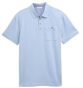 TOM TAILOR Men's Polo Shirt, 21068 - Light Powder Blue, XL