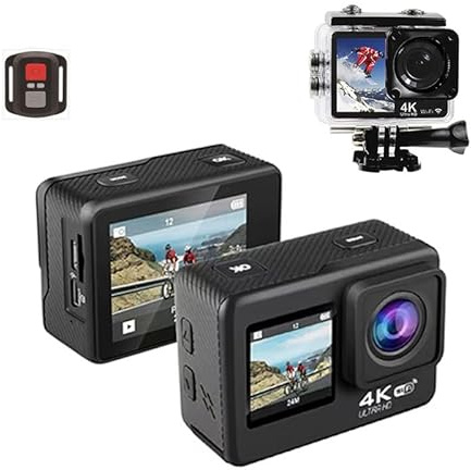 Sequin XQT 4K60FPS Action Camera Ultra HD Underwater Camera 170 Degree Wide Angle Waterproof Camera,64G SD Card