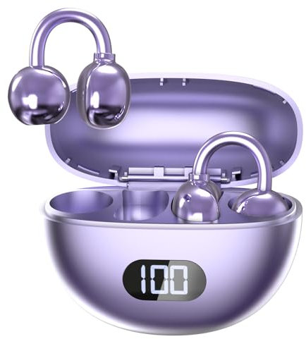 ANSTEN Open Ear Ecouteurs Bluetooth sans Fil Sport，Écouteurs à Clips Étanches IPX7, Autonomie de 30 H, HiFi Casque Conduction Osseuse avec Microphone, Adapté au Sport et à la Course à Pied