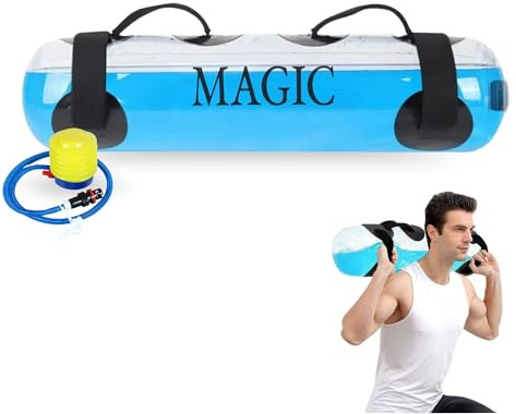 MAGIC SELECT Sac de Poids d'Entraînement. Sac d'eau de Fitness. Sandbag Training 5-20 Kg. Sac à Eau de Poids Réglable et Portable, pour l'Entraînement Physique, Équilibre, Force, Poids, Yoga, etc.