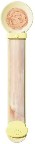 Uhngw Cuillère à friandises pour Chat, Distributeur de Liquide Coulissant, cuillère Presse-Aliments humides, cuillère à café pour Chat pour pâte Liquide, collation pour Les Chats
