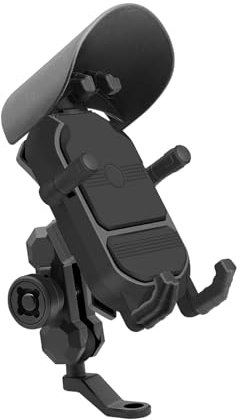 Mobile Phone Support de Moto pour 4-7 Pouces Phone15W Moto sans Fil Charge Support pour Téléphone Téléphone Berceau Chargeur GPS Moto Support Téléphone Portable Guidon Montage(Uncharged - Mirror)