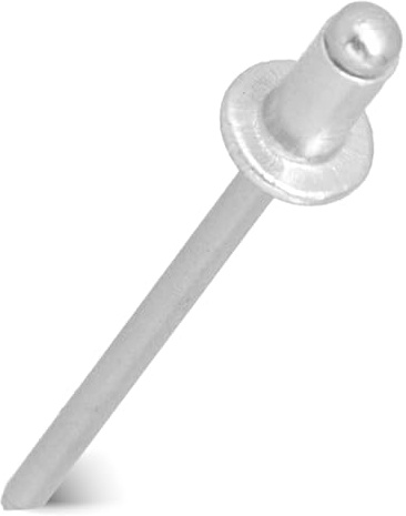 500x Blindnieten 4x6 mm Nieten Popnieten Blindniet Niet Set Aluminiumnieten Aluminium Alu Stahl Verzinkter Farbe Silber Verbinden Dünnen Werkstoffen Metall Kunststoff Holz Leder