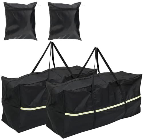 Aufbewahrungstasche Gartenauflagen 210D Oxford 122 x 39 x 55 cm Ultra Langlebig Schutzhülle für Polsterauflagen UV-beständig Wasserdicht Sonnenfest Schutzhülle Polsterauflagen Leicht zu reinig (2, M)