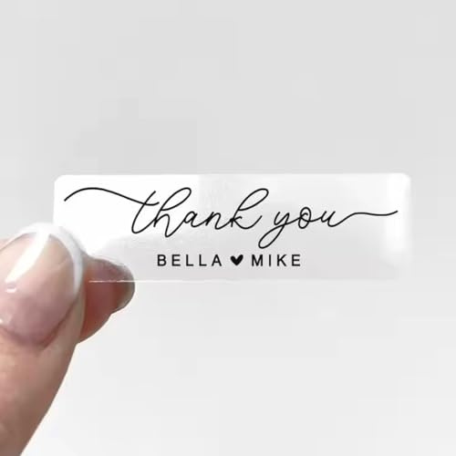 Personalisierte, individuelle, klare Aufkleberetiketten, rechteckig, for Hochzeiten, Seifenblasenröhren-Etiketten, transparent, leere Seifenblasenflaschen