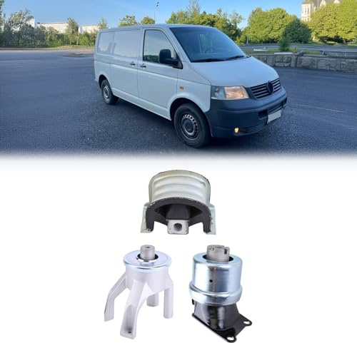 ISAKEN Motorhalterungs-Set für VW T5 T6 1.9 2.0 2.5 TDI Motorlager Lagerung Motor Motorträgerlagersatz 7H0199256E 7H0199256H Motorhalterungen Engine Mount