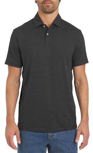 Chaps Men's Everyday Classic Fit Stretch Active Performance Polo Shirt, Charcoal, X-Large