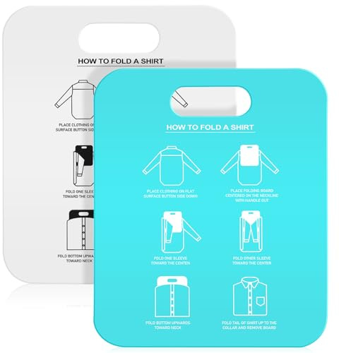 MOTHNUR 2 pièces Planche à Plier Vêtements Adulte Outil Pliage T-Shirts Pratique et Optimise Rangement Linge sans Plis pour Maison et Appartement