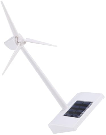 Hohopeti Solar Powered Wind Turbine Model Desktop Turbine Model in Abs Easy Assembly No Battery Required for Home Office and Living Room Educational Toy for Children