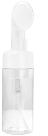 1 distributeur de mousse vide en plastique transparent, rechargeable, distributeur de savon, flacon pompe avec tête en gel, brosse de lavage pour le nettoyage en voyage, 200 ml, lotion et