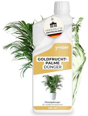 Goldfruchtpalmen-Dünger 500 ml – Flüssiger mineralischer NPK 8-8-6 Dünger mit Spurennährstoffen für Areca-Palmen – Für Blattentwicklung & vitalen Wuchs – Konzentrat für ca. 200 L Gießwasser