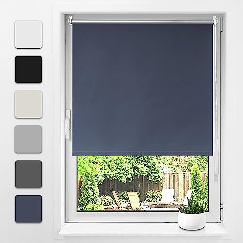 Verdunklungsrollo klemmfix 90x160cm(BxH) Gelb Thermo Rollos für Fenster ohne Bohren Sicht-und Sonnenschutz Klemmrollos für Fenster & Tür