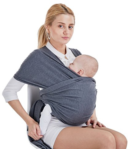 SONARIN Premium Babytragetuch Baby Sling Wrap Babytrage,Babytragetücher,Geeignet für Neugeborene,Säuglinge & Kleinkinder, Einheitsgröße(Dunkelgrau)