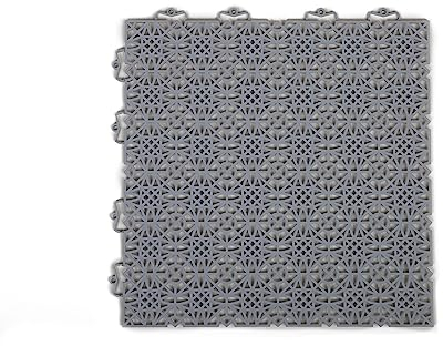 andiamo Terra Sol Terassenfliesen Klicksystem - Kunststoffplatten Außenbereich für Balkon - Terassenboden außen - Balkon Bodenbelag wetterfest - Kunststoffplatte innen 5 Quadratmeter dunkelgrau