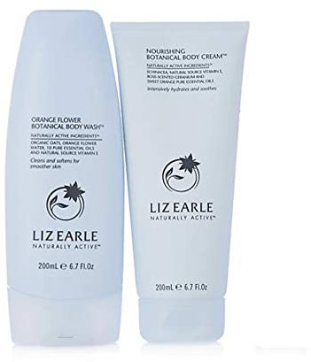 Liz Earle Orange Flower Botanical Body Wash & Nourishing Botanical Body Cream Gift Set