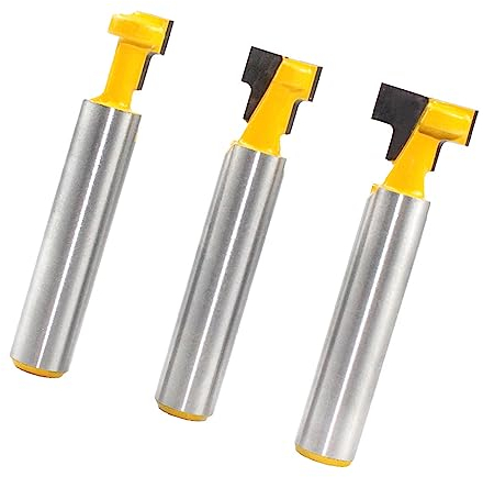 3Pcs Fresa T, Fresa Di Legno Con Scanalatura a T, 8mm Gambo Fresa Set, Frese Per La Lavorazione Del Legno Con Scanalatura a T, Per Strumenti Di Lavorazione Del Legno