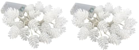 Ciieeo 2stücke Pine Cone String Lights Für Weihnachten Lichter Batteriebetrieben Für Festliche Dekorationen Innen Und Außenbereichen