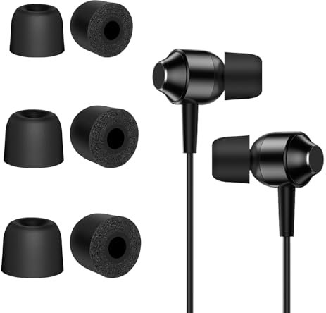 BORLTER CLAMP Embouts de rechange universels en mousse à mémoire de forme pour écouteurs de 4,9 mm à 5,0 mm, coussinets de taille moyenne