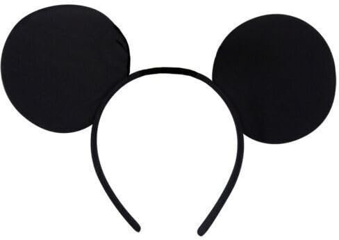 FATASH Mickey & Minnie Mouse Headband with Plush Ears, Disney-Inspired Head Band for Birthday Party, Fancy Dress, Cosplay, Fashion Accessory Hairband for Girls - Black