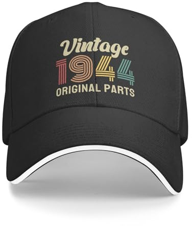 Casquette De Baseball 1944 Original Parts Bord Plat Casquettes Sport Baseball Cap Vintage Golf Hat pour Camping Randonnée Cyclisme