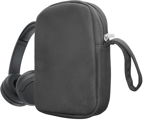 kwmobile Hörlursväska för Over Ear-hörlurar kompatibla med Sony WH-CH520/WH-CH510/MDR-ZX110 fodral - Fodral för hörlurar - Resefodral - Mörkgrå