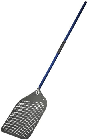 CaFfen Pizza ​Paddle 16 Inch Pizza Peel Big Size Perforated Shovel Retangular Paddle Aluminum Alloy Handle(Blue)