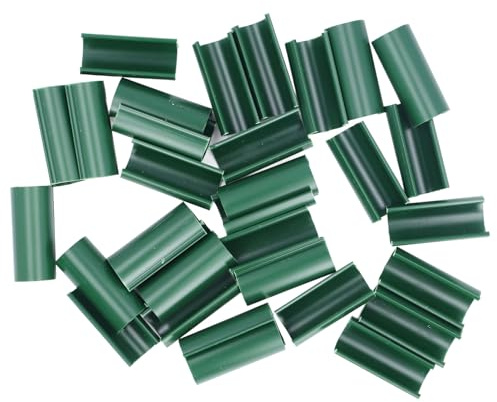 Morsetti per Serra in PVC 32 Pezzi, Clip per Tubi 1/2 Pollice Verde - Resistenti e Flessibili, Ideali per Coperture Estive e Protezione Piante
