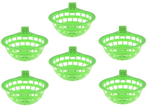 Beaupretty Bol Nidification Design Confortable et Utilisation Polyvalente 6pcs en Abs Vert Clair pour Petits Perroquets et Pinsons pour Éleveurs d'oiseaux Passionnés