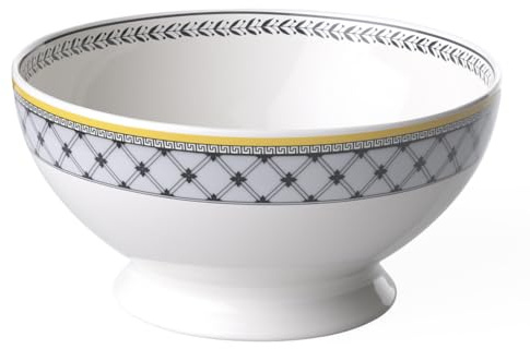 Villeroy & Boch Audun Ferme Ensaladera, 1,1 l, Porcelana Premium, Blanco/Gris