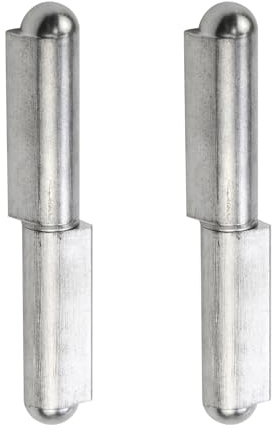 FarBoat 4 bisagras de barril giratorias de 360 grados resistentes para puerta, bisagras industriales soldables desmontables (0.63 pulgadas de profundidad x 0.75 pulgadas de ancho x 4.7 pulgadas de