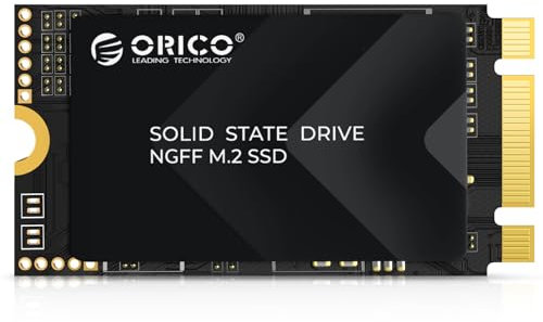 ORICO 128GB M.2 2242 SATA SSD, TLC NAND Flash, hasta 460MB/s de Lectura y 420MB/s de Escritura M2 SSD, Compatible con Portátiles Ultrafinos y Mini PC - Y20M-2242