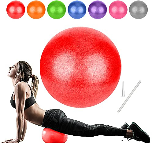 Palla Pilates Piccola, 25 cm Fitball Softball da Fitness, Soft Fit Ball Pallone Palloni Attrezzi per Yoga Ginnastica Fisioterapia Ritmica Gravidanza Casa Bambina ( Formazione Base & Migliora Saldo )