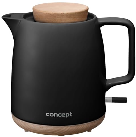 Concept RK0086 Keramik-Wasserkocher Elegant 1 l schwarz