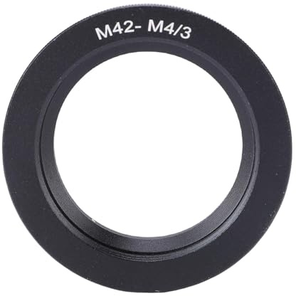 Annadue Adattatore per Obiettivo da M42 a M43, Adattatore di Montaggio Ultra Sottile da 6 Mm in Lega di Alluminio Premium per Fotocamera Mirrorless M43, con compatibilità per Obiettivi
