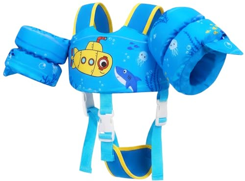 Gogokids Simväst för barn med flytkraft armband, simstöd för småbarn med justerbara remmar (11–30 kg, 1–6 år) | EN13138-1 certifierad för simundervisning | för pool och strand